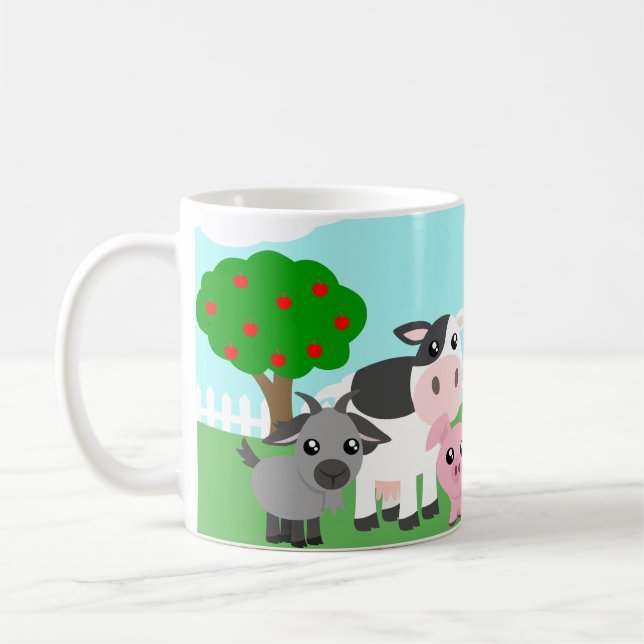 Niedliche Landtiere Kaffeepause Tasse (Links)