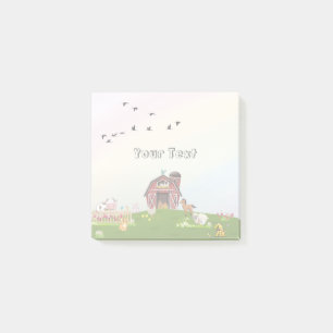 Niedliche Landtiere Kinder Regenbogen Post-it Klebezettel