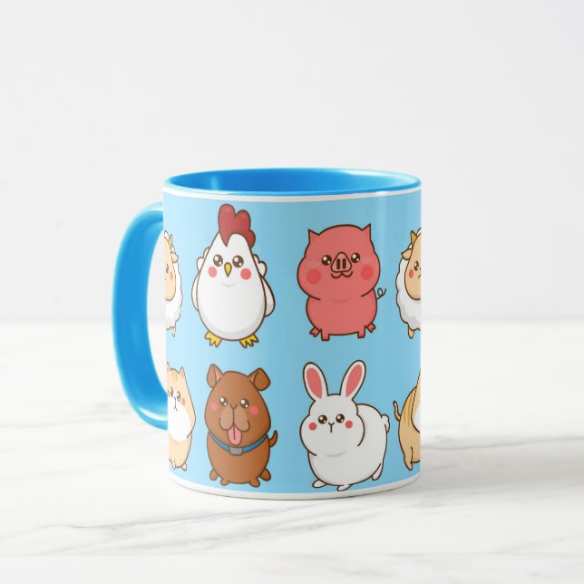 Niedliche Landtiere Tasse (Vorderseite Links)