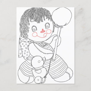 Niedliche Lappen-Puppenente Postkarte
