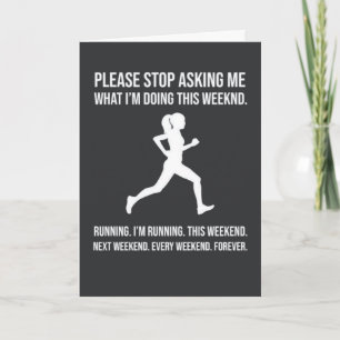 Niedliche Laufkarten Spaß Humour Runner Karte