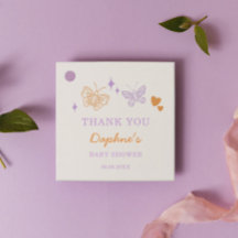 Niedliche Lavendel & Orange Butterfly Babydusche