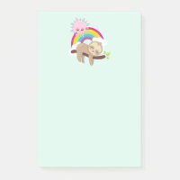 Niedliche Lazy-Sloth mit Sun & Rainbow