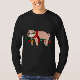 Niedliche Lazy Sloth Weihnachten T-Shirt
