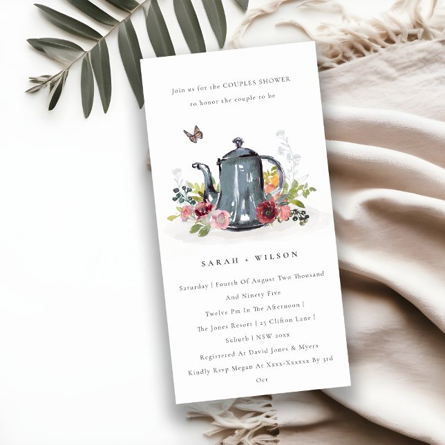 Niedliche Leaf Rose Blumenkohl Teekocher Dusche ei Dankeskarte (Von Creator hochgeladen)