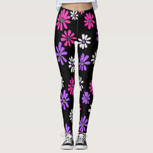 Niedliche, lebendige Rosa- und Lilatönen Leggings