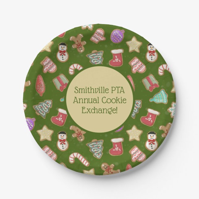 Niedliche Lebkuchen Pappteller (Vorderseite)