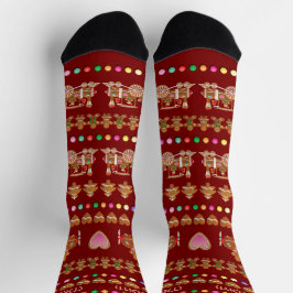 Niedliche Lebkuchen Socken