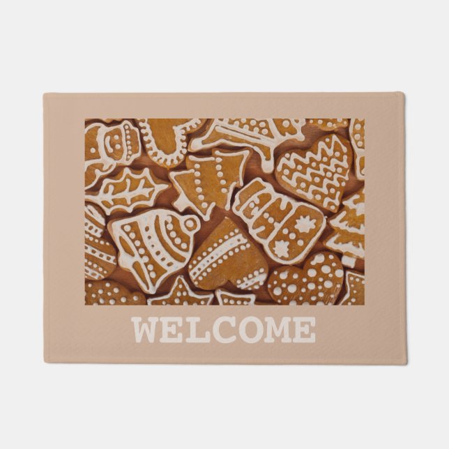 Niedliche Lebkuchen-Weihnachtsfeiertags-Fußmatte Fußmatte (Vorderseite)