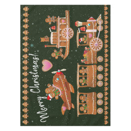 Niedliche Lebkuchenkochen feiern Weihnachten Tischdecke