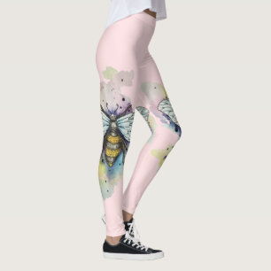 Niedliche Leggings aus Bienen und Regenbogen