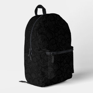 Niedliche Leggings aus schwarzem Paisley Bedruckter Rucksack