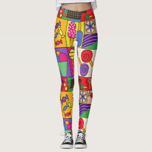 Niedliche Leggings mit Bonbons, Eis, Süßigkeiten I