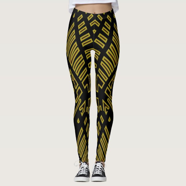 Niedliche Leggings "Ratti_Creative_Arts", schwarz  (Vorderseite)