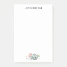 Niedliche Lehrer Personalisiert Post-it Klebezettel