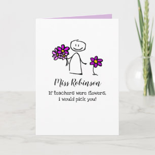 Niedliche Lehrerbewertung Karte