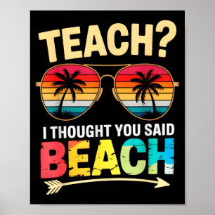 Niedliche Lehrerin dachte, sagte Strandlehrer sei  Poster