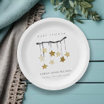 Niedliche, leicht gelbe, neutrale Star-Babydusche Pappteller<br><div class="desc">Für weitere Anpassungen oder andere passende Artikel kontaktieren Sie mich bitte unter yellowfebstudio@gmail.com</div>