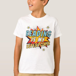 Niedliche Lektüre ist das Superpower Kid T-Shirt