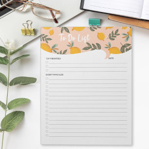 Niedliche Lemon-Illustration So führen Sie die Che Notizblock