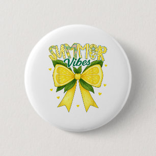 Niedliche Lemon Tropical Frucht Coquette Bows Somm Button