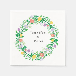 NIEDLICHE LEMON- UND BLUME-FLORALDEKOUTION SERVIETTE