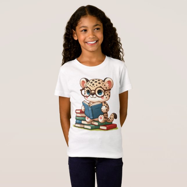 Niedliche Leopard-Lesart T-Shirt (Vorne ganz)