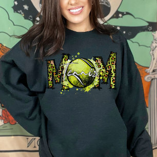 Niedliche Leopard Print Tennis Mama Sweatshirt
