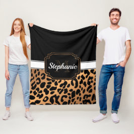 Niedliche Leopardrucke Fleecedecke