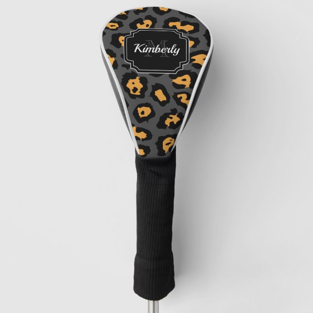 Niedliche Leopardrucke Golf Headcover (Vorderseite)