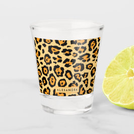 Niedliche Leopardrucke Schnapsglas