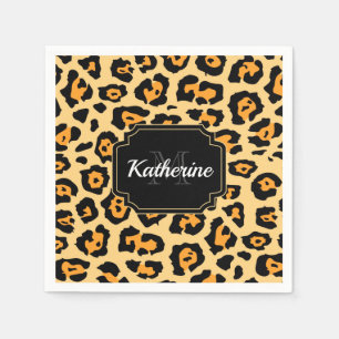 Niedliche Leopardrucke Serviette
