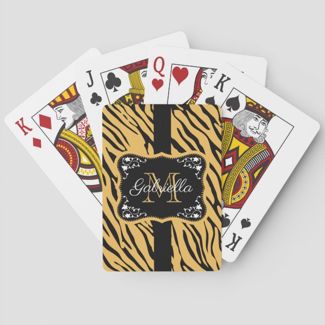 Niedliche Leopardrucke Spielkarten (Rückseite)