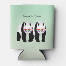 Niedliche Lesbian Pandas Rainbow Glasses Gastgesch