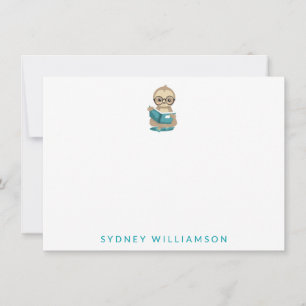 Niedliche Lesebuchbücher Personalisiert  Mitteilungskarte