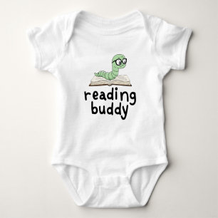 Niedliche Lesemaschine mit Buch lesen Baby Strampler