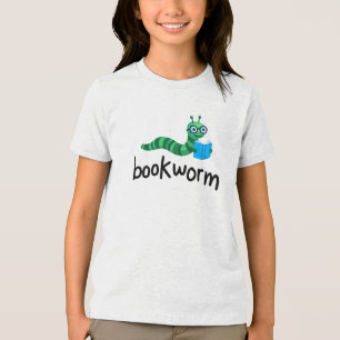 Niedliche Lesemaschine mit Buch lesen Tri-Blend Shirt