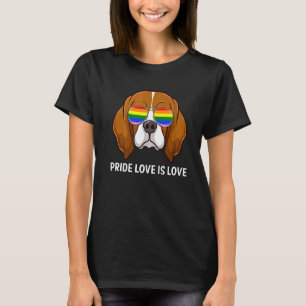 Niedliche LGBT-Pride-Liebe ist Liebe Beagle Hund W T-Shirt