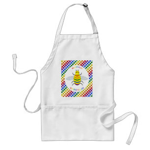 Niedliche LGBT-Proud-Regenbogenbiene und -Blume Schürze