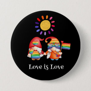 Niedliche LGBTQ-Liebe ist Liebe Zitat Farbiger Reg Button