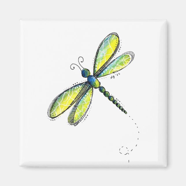 Niedliche Libelle Magnet (Vorne)