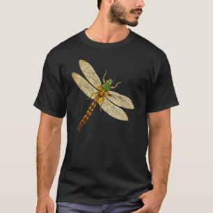 Niedliche Libelle Wings Antique Dragonfly Illustra T-Shirt