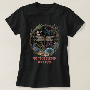 Niedliche Libellen-Blumen-Wildblume, Libellenliebh T-Shirt