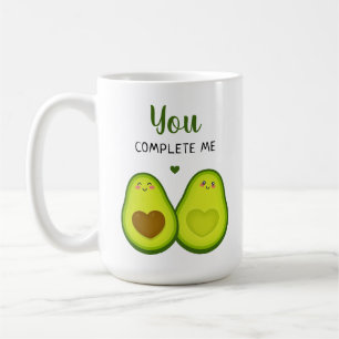 Niedliche Liebe Avocado Freundin Boyfriend Jahrest Kaffeetasse