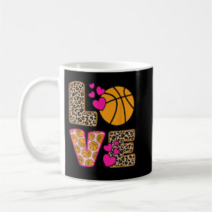 Niedliche Liebe Basketball Leopard Print Women Gir Kaffeetasse