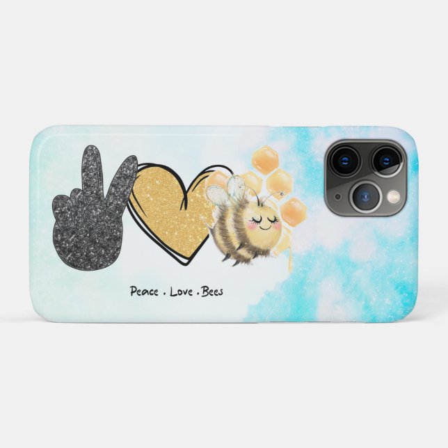 Niedliche Liebe Bienen Case-Mate iPhone Hülle (Rückseite (Horizontal))