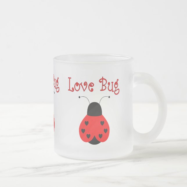 Niedliche Liebe Bug Heart Ladybug Tasse (Rechts)