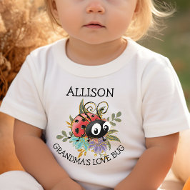 Niedliche Liebe Bug Ladybug Blumenname Kleinkind T-shirt