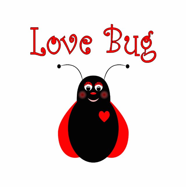 Niedliche Liebe Bug Ladybug Ornament Fotoskulptur Ornament (Vorne)