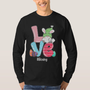 Niedliche Liebe Bunny Gnome Boxeier Jagen Ostern D T-Shirt